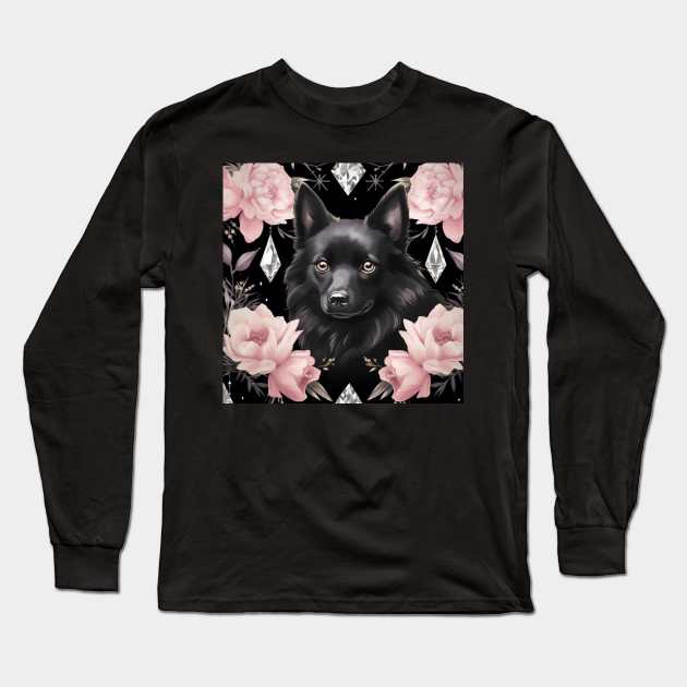 Schipperke Art Long Sleeve T-Shirt by Enchanted Reverie